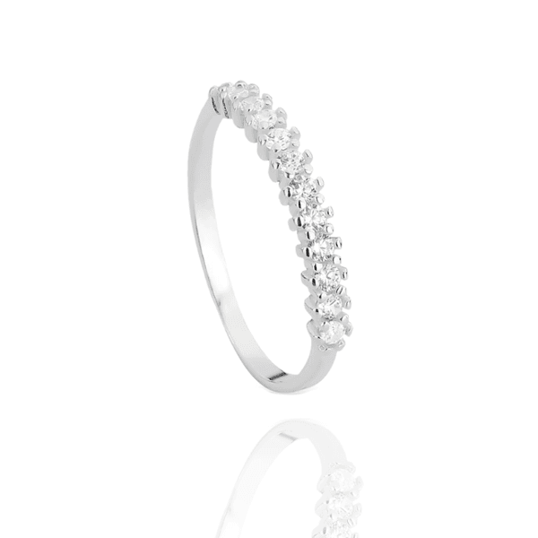 Anel Aparador Cristal Liz Prata 925