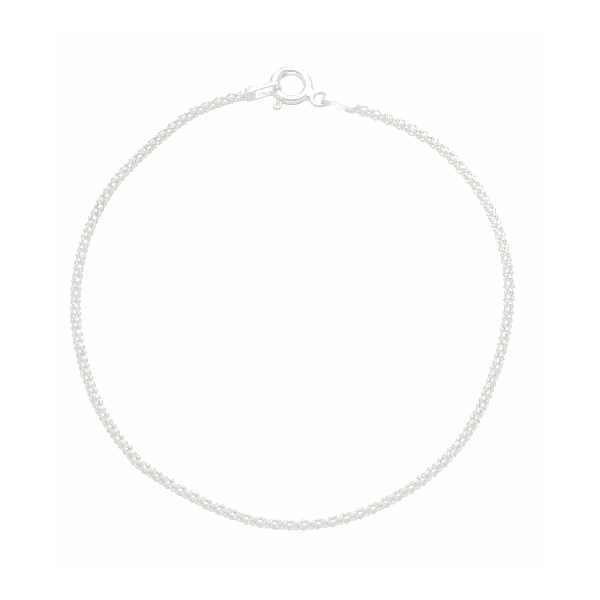 Pulseira Pipoca 1mm Prata 925