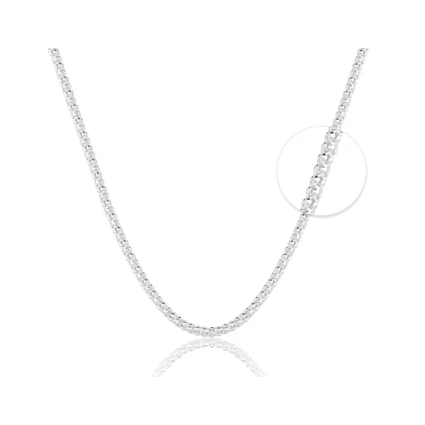 Corrente Pipoca 2mm 40cm Prata 925
