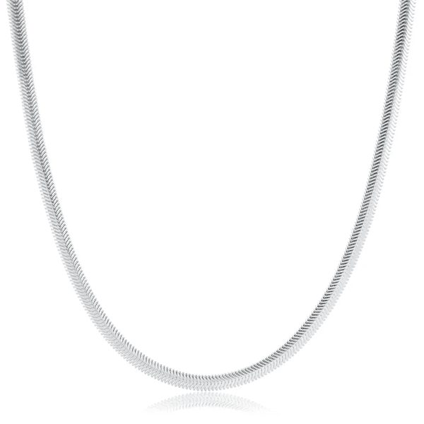 Choker Malha Lacraia 2,5mm 40cm Prata 925