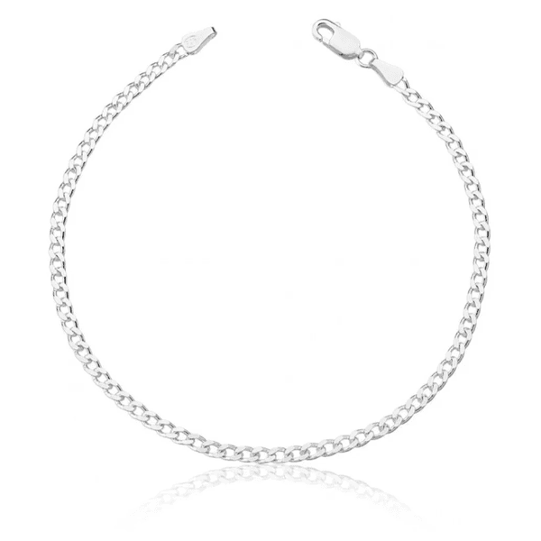 Pulseira Masculina Groumet 3mm Prata 926