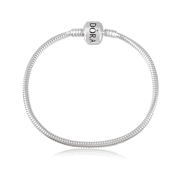 Pulseira Berloque Fecho Liso Prata 925