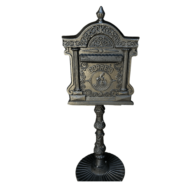 Caixa de Correio Romana em Ferro Fundido Com Pé 120x40x25 cm