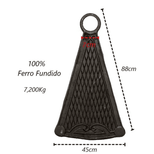 Degrau Escada Caracol em Ferro Fundido 140 cm 