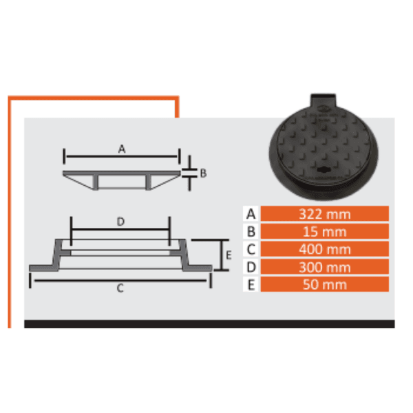Tampão de Ferro Fundido DN300 Articulado 30 Toneladas