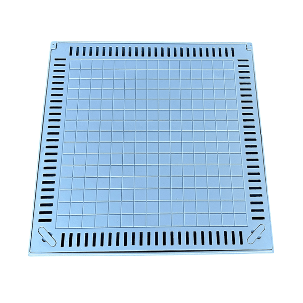  Tampão de Alumínio Casa de Maquina Piscina Lisa com Grelha 80x80 cm