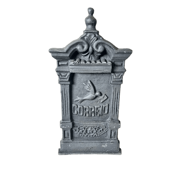 Caixa de Correio Pombo Pequena em Ferro Fundido Sem Pé (50x25 cm)