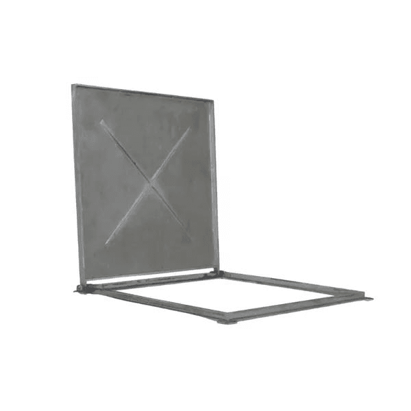 Tampão de Alumínio Fundido Articulado 40x40 cm Porta Cadeado 