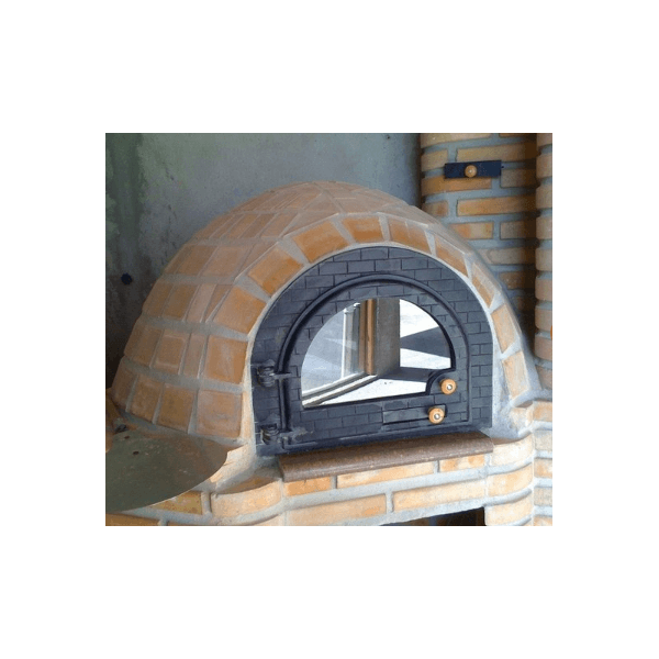 Porta de Forno de Pizza Tijolinho com Tampa de Vidro