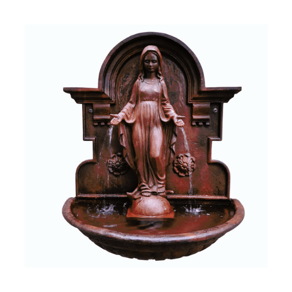 Fonte de Parede Nossa Senhora das Graças em Ferro Fundido
