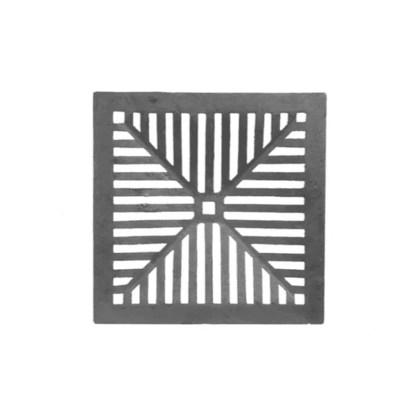 Ralo de Ferro Fundido com Caixilho 10x10cm 