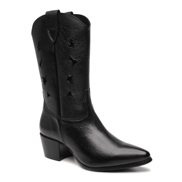 BOTA SIENA WESTERN COURO PRETO