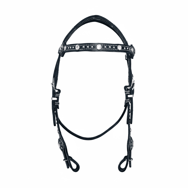  Cabeçada Testeira de Couro com Afogador Sport Equine