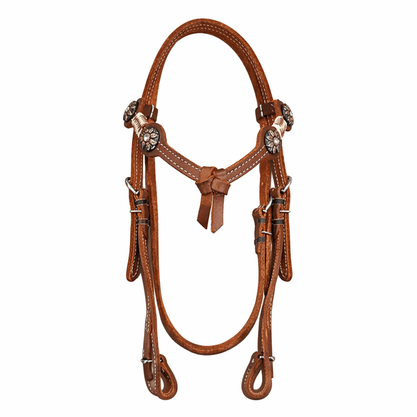  Cabeçada Testeira de Couro com Afogador Sport Equine