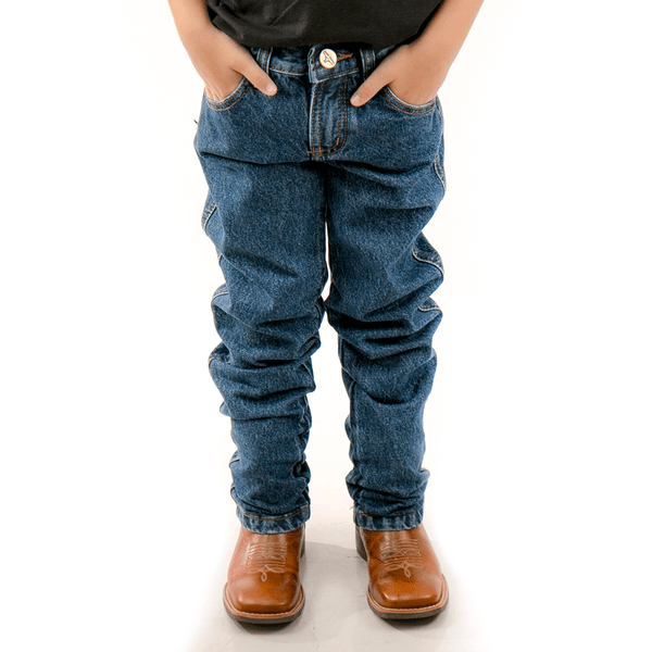Calça Jeans Infantil Masculina Gold Kids Azul Escura King Farm 6306