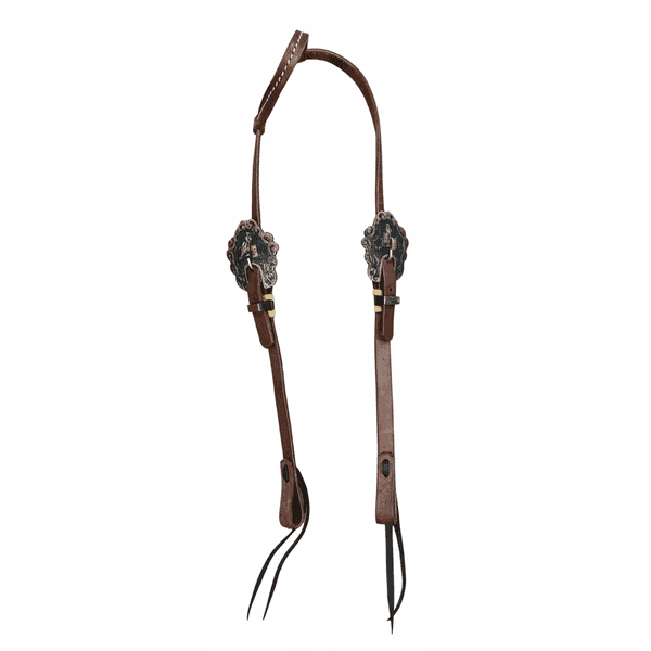  Cabeçada 01 Orelha de Couro Sport Equine 8823