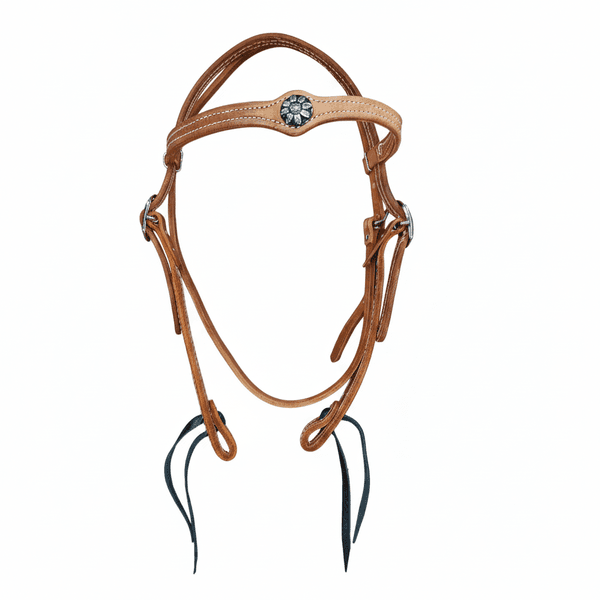  Cabeçada Testeira de Couro com Afogador Sport Equine