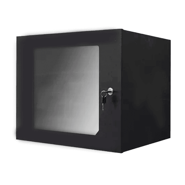Rack 12U Suspenso P.G. Preto com Porta