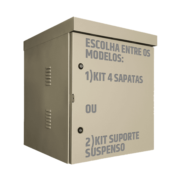 Rack Outdoor 12U x 56cm (560mm) FLEX – Suspenso ou Piso com Sapata IP55