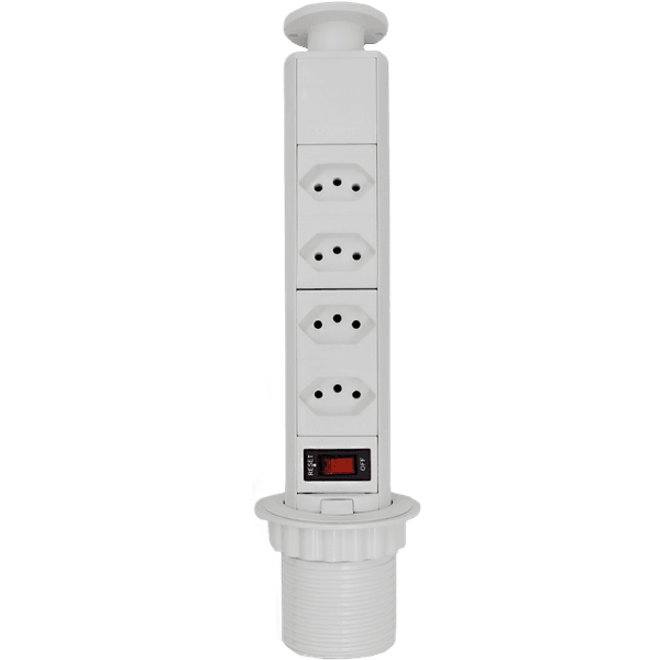 Torre de tomadas com 4 Tomadas Branco