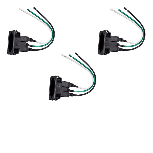 Tomada para embutir em caixa 2p+t 10A - Preta