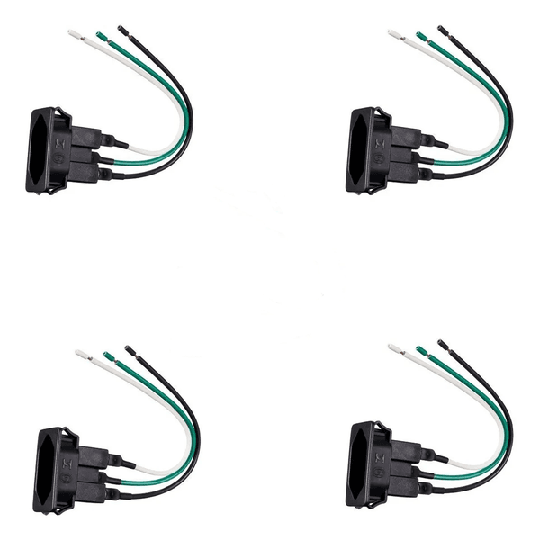Tomada para embutir em caixa 2p+t 10A - Preta