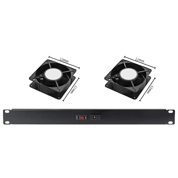 Kit de Ventilação com 2 ventiladores para Rack 1U x 19" polegadas