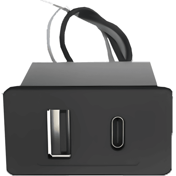 TOMADA CASE TIPO PAINEL C/USB TIPO A+C PRETO