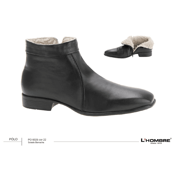 Bota Masculina L'Hombre forrada com Lã Artifical