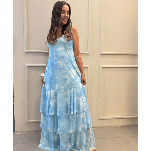 Vestido Tule Azul