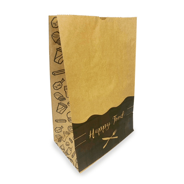 Saco Kraft Happy Food G (23x31x16) Pct 100und