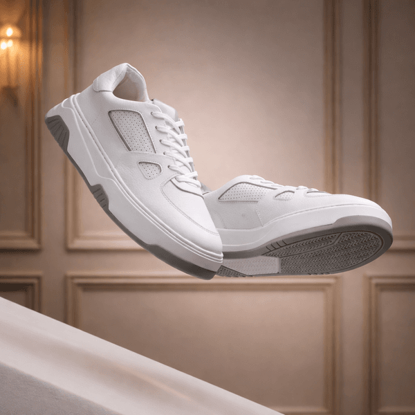 Malibu 30700 Couro Floater Branco Selaria Cinza Sola Gelo Cinza