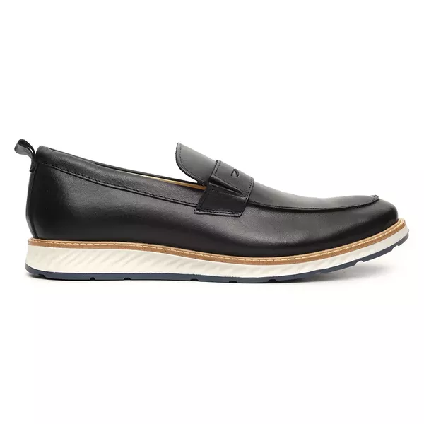 9001 Loafer Elite Couro Premium Preto