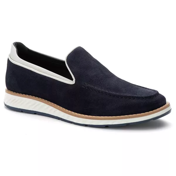 9008 Sapato Masculino Camurça Marinho Chelsea