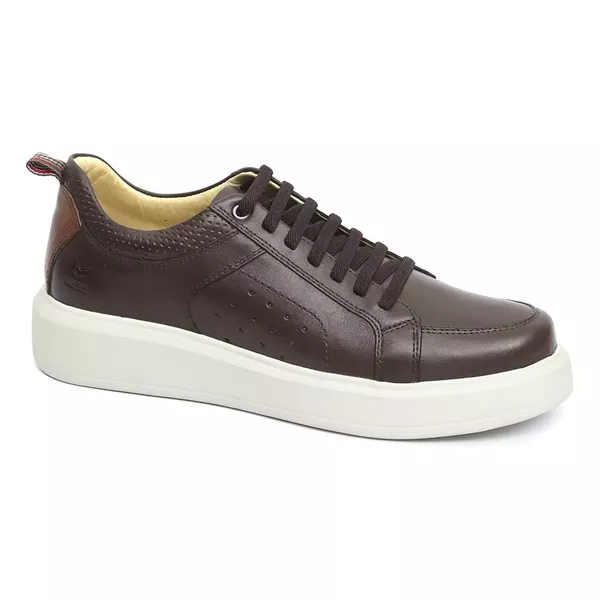 5509 Sapato Masculino Comfort Milao Café