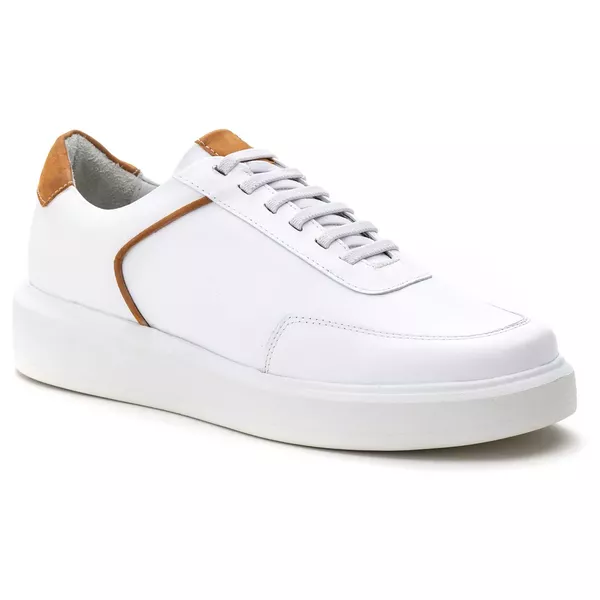 5512 Sapato Masculino Casual Milao Comfot Branco Castor