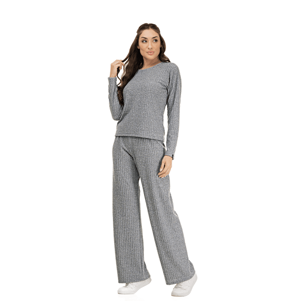 CONJUNTO INVERNO BRUSH TRICOT CINZA - CINZA
