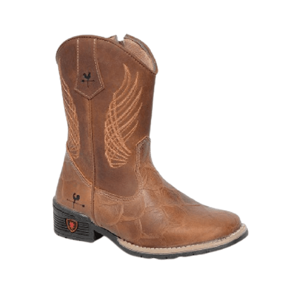 BOTA TEXANA JUVENIL FÓSSIL CARAMELO