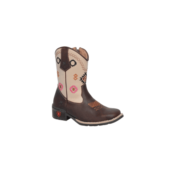 BOTA TEXANA JUVENIL FEMININA NAPA CAFÉ COM MARFIM