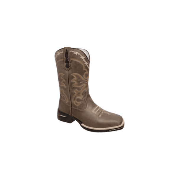 BOTA TEXANA MASCULINA FÓSSIL CAFÉ COM BORDADO