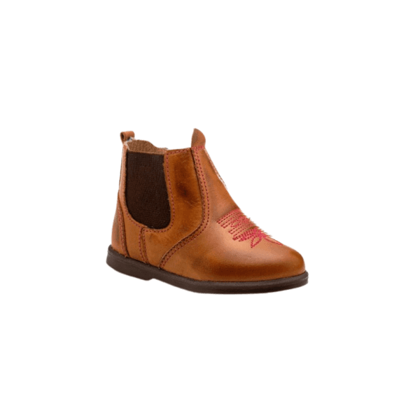 BOTINA COUNTRY INFANTIL FEMININA LÁTEGO WHISKY SOLA REDONDA