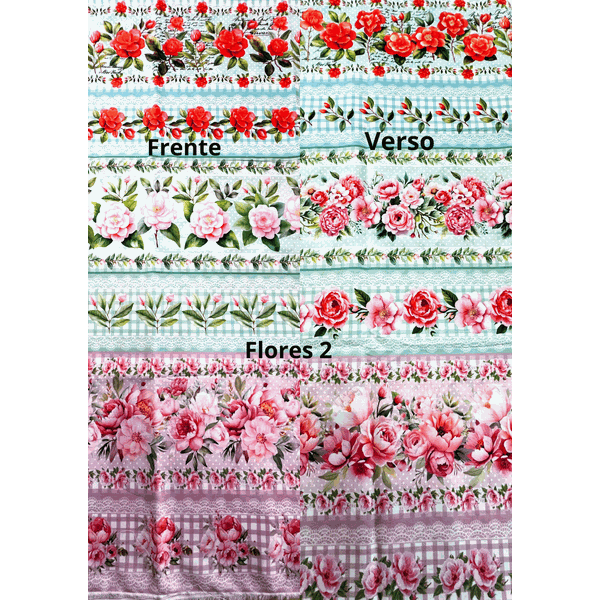 Barrado Digital de Tricoline 62cm x 150cm 12 Faixas