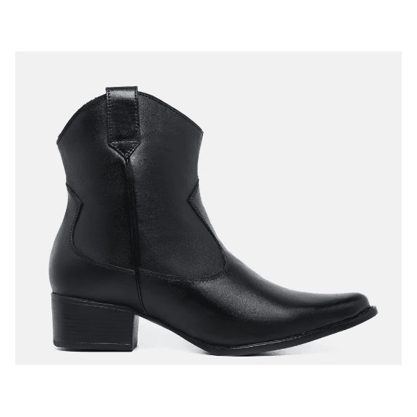 Bota Western Cano Baixo Julia Preta Copia