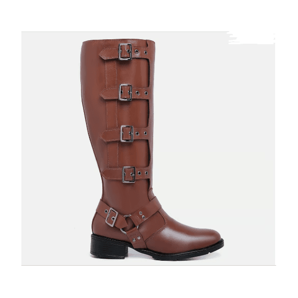 Bota Cano Longo Larissa Marrom