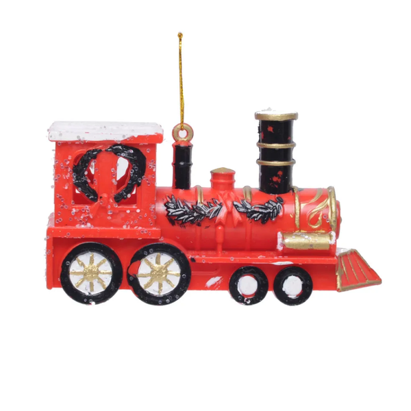 Enfeite Natal Pendurar Trem Vermelho 12cm 2un Cromus