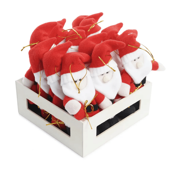 Enfeite Natal Pendurar Papai Noel Presente 16cm 1un Cromus