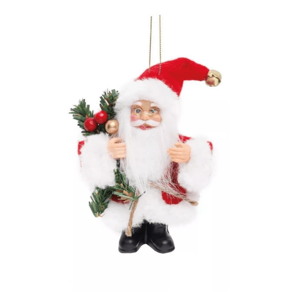 Enfeite Papai Noel Pendurar Vermelho C/ Pinheiro 1un Cromus