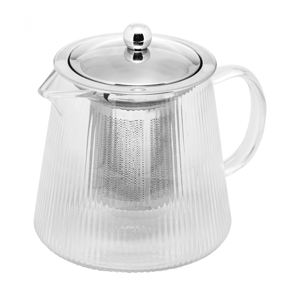 Chaleira de Vidro Borossilicato Resistente ao Calor com Difusor de Aço Inox Lines 750ml