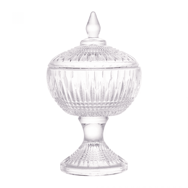 Potiche Decorativo Cristal com Pé Queen 11cm x 18cm Wolff