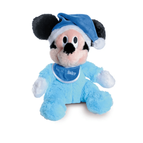 Mickey Baby Pelúcia Natal Gorro Azul Cromus Natal